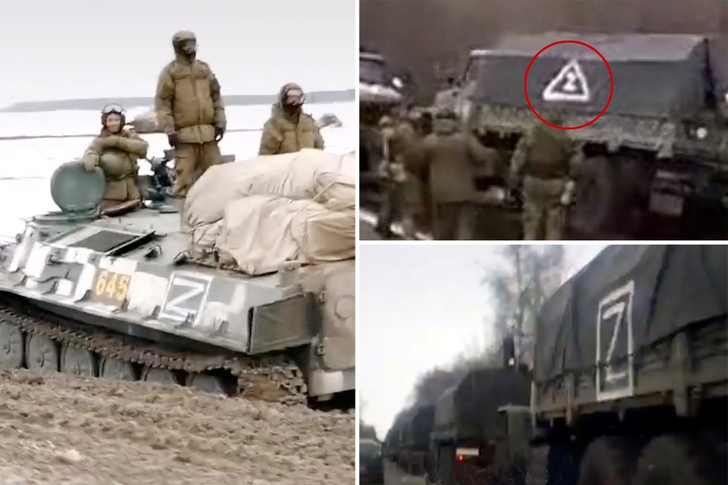 Gizemli "Z" ile işaretlenmiş Rus tankları Ukrayna'ya giriyor