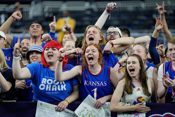 Kansas fans before the game.