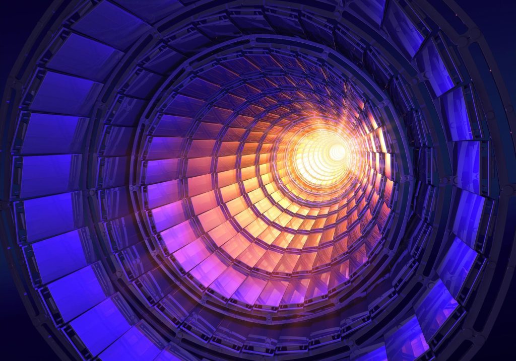 Physics Particle Accelerator Collider Illustration