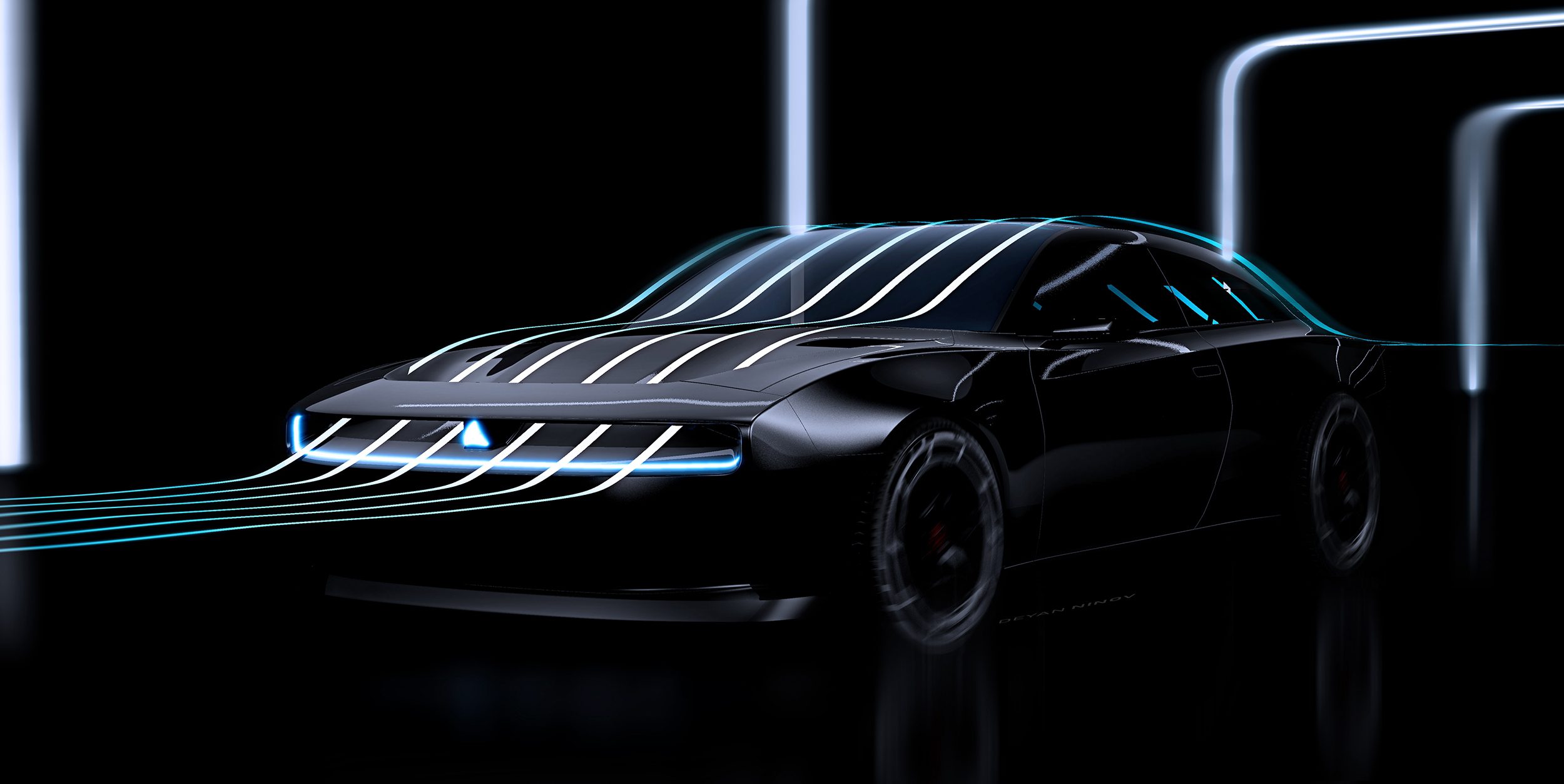 Elektrikli köstebek Dodge Charger Daytona SRT Konsept Kanat Aerodinamiği