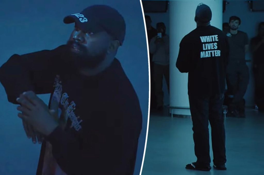 Kanye West, Yeezy Show'da White Lives Matter forması giyiyor