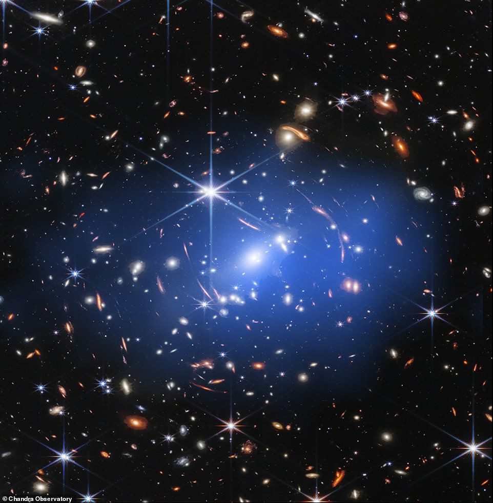 Web verileri, yaklaşık 4,2 milyar ışıkyılı uzaklıkta bulunan ve yüzlerce ayrı gökada içeren SMACS J0723 gökada kümesini göstermektedir.