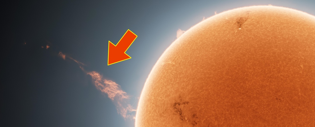 Perili görüntü, güneşten bir milyon mil tüyü yakalar: ScienceAlert