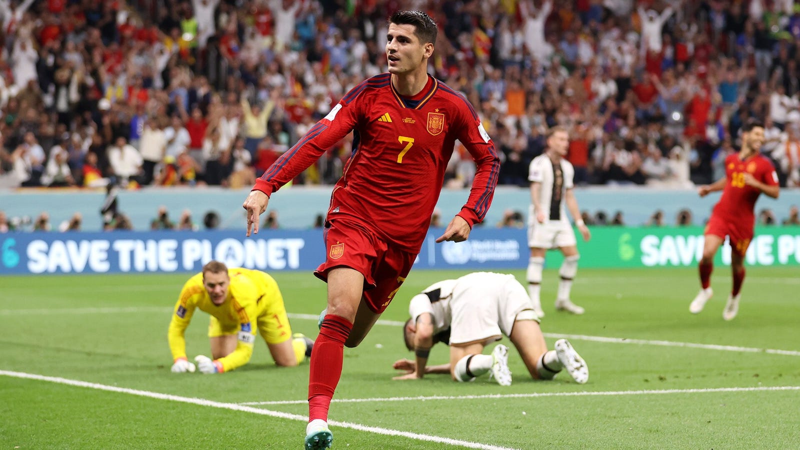 İspanyol Alvaro Morata, 62. dakikada Almanya'ya gol attı.  Dünya Kupası 2022