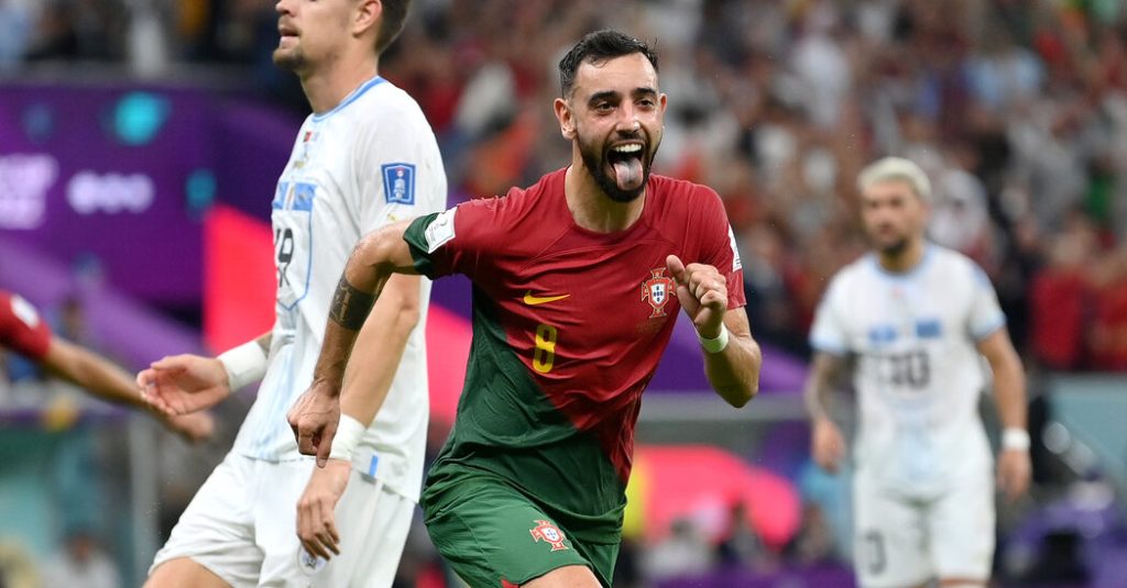 Dünya Kupası: Portekiz, Uruguay'ı yendi;  Bruno Fernandes 2 gol attı